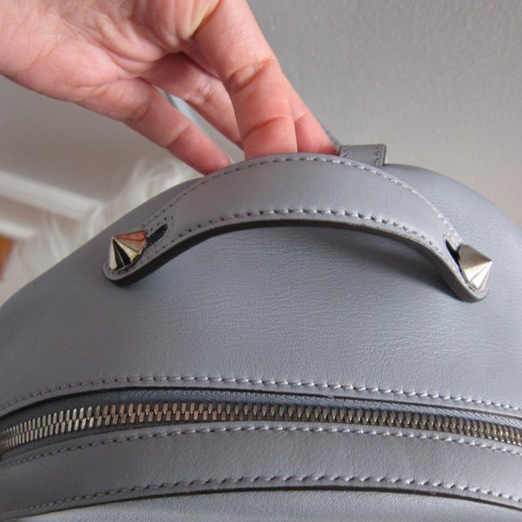 Fendi By The Way Backpack Studded Leather Mini Light Blue - Picture 11 of 12